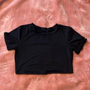Elegant Black Women's Crop Top